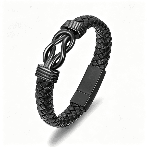 DESIGNICE Urn Bracelet for Ashes Leather Cremation Bracelet for Human Ashes Stainless Steel Ash Bracelets Memorial Cremation Jewelry Keepsake Bangle for Men Stainless Steel Memorial
