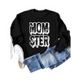 thumbnail image 2 of Anbech Womens Mom Ster Sweatshirt Halloween Graphic T Shirts Long Sleeve Top Pullover Loose Fashion Sweaters, 2 of 3