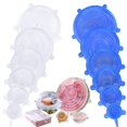 thumbnail image 2 of Tapas elásticas de silicona para alimentos, cubiertas universales reutilizables para embalaje de alimentos, accesorios de cocina, 6/12 unidades, 2 of 4