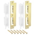 thumbnail image 1 of Uxcell 2 Sets 40mm x 167mm Stainless Steel Deadbolt Strike Plate, Gold, 1 of 7