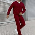 thumbnail image 6 of Mens Sweatsuit 2 Piece Set Hoodies And Cargo Sweatpants Sets 2025 2026 Casual Jogging Gym Sweat Suits Athletic Tracksuit Outfits - Red-02,XXL, 6 of 9