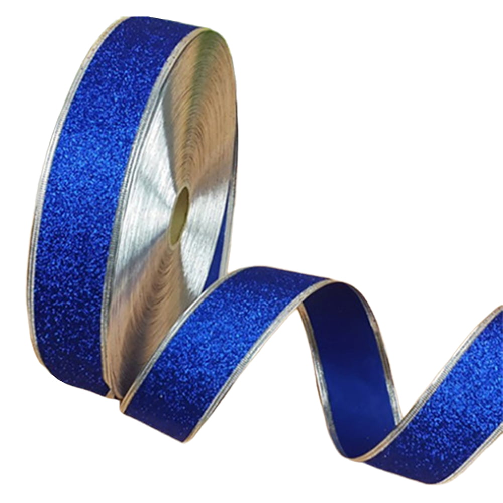 2 Yards Color Glitter Metallic Taffeta Ribbon DIY Christmas Gift Packing Decor