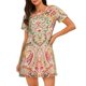 thumbnail image 1 of Fotbe Indian Paisley 1 Bata de Dormir para Mujer con Estampado, Camisón de Algodón de Manga Corta, Ropa de Dormir Casual, 1 of 6