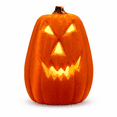 thumbnail image 2 of Lighted Lantern Blow Molded Pumpkin Lamp Indoor Halloween Decor Battery Operated Glowing Prop For Porch Table Orange, 2 of 7