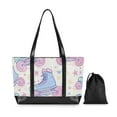 thumbnail image 7 of FORMRS Canvas Laptop Tote Bag for Women with 15.6" Computer Compartments Shoulder Handbag, Pink Skates, 7 of 7
