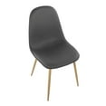 thumbnail image 7 of LumiSource Pebble Contemporary Dining Chairs, Gray/Natural Wood, Set Of 2 Chairs, 7 of 7