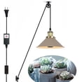 thumbnail image 1 of FSLiving Timer Hanging Grow Light for Indoor Plant Full Specturm, Plug in Light with 4500K 10W Focusing Grow Spotlight Bulb, Small Grow Lamp with Pulley for Indoor Seed Plant Flower Output(Khaki), 1 of 11