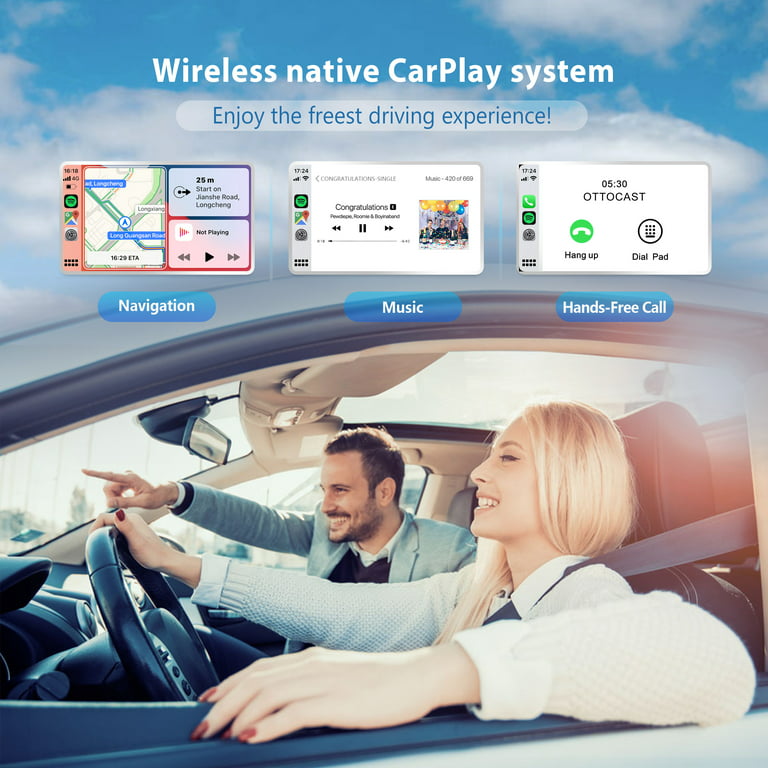OTTOCAST Wireless CarPlay Adapter Speed Fastest Apple Dongle 5Ghz WiFi Auto  Connect No Delay Online Update, U2-AIR for OEM Wired CarPlay Cars Model  Year After 2016 