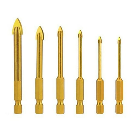 

3/4/5/6/8/10mm Hex Tip Porcelain Spear Head Ceramic Tile Glass Drill Bits Set