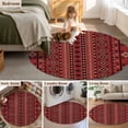 thumbnail image 5 of Round Rug 3.3Ft Washable Non-Slip, Red Boho Southwestern Circle Area Rugs for Living Room Bedroom, Farmhouse Aztec Tribe Ethnic Motifs Indoor Floor Mats Carpet Runner for Home Decor Aesthetic, 5 of 8