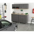thumbnail image 2 of Inval 63" W 4-Piece 7-Shelf Heavy-Duty Garage Cabinet Set Wood Composite, Dark Gray, 2 of 8