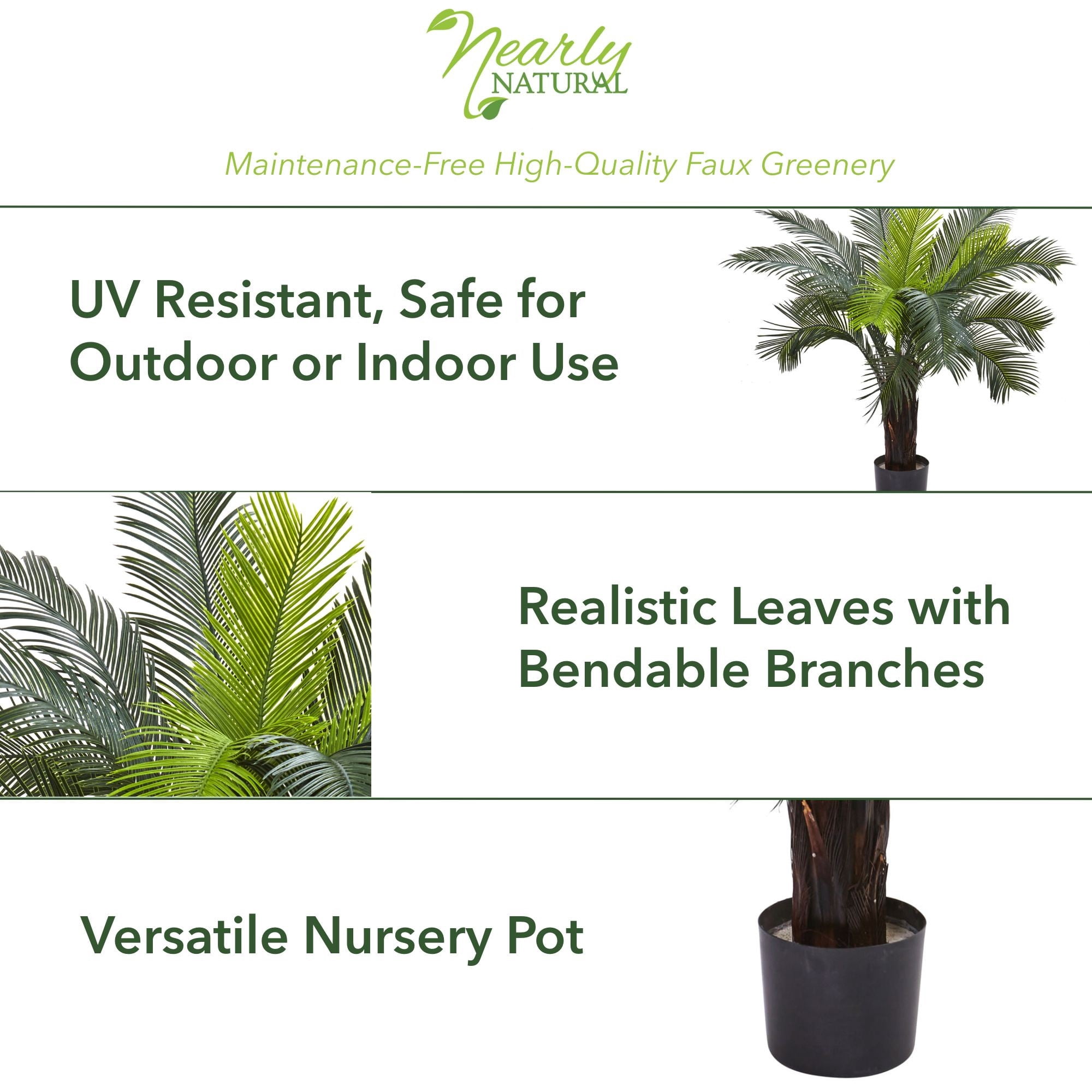 Nearly Natural 3' Cycas Artificial Tree (Indoor/Outdoor)