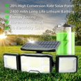 thumbnail image 4 of Lishi Solar Powered Outdoor Wall Light with Motion Sensor - 3 Heads, 192 LEDs, IP65 Waterproof, 4 of 5