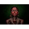 thumbnail image 2 of Bhattacharyya, Partha 18x14 White Modern Wood Framed Museum Art Print Titled - A Tribal Woman, 2 of 4