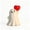 A, variant on Halloween Ghost Figurine, Red Heart Resin Halloween Ghost Figurine, Spooky Small Ghost Statue Ornament, Indoor Tabletop Decor for Halloween Home Party & Mantel Display