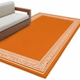 thumbnail image 2 of 3'x5' Area Rugs, Burnt Orange Geometric Indoor Outdoor Area Rug for Living Room Bedroom, Country Greece Key Art Washable Bathroom Rugs Kitchen Floor Carpet Mats Home Decor Aesthetic, 2 of 8