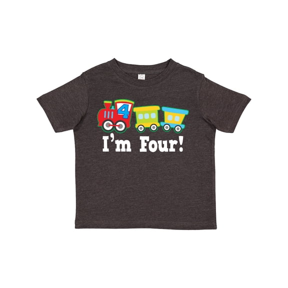 Inktastic 4th Birthday Train Boys Toddler T-Shirt