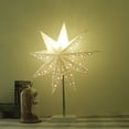 thumbnail image 2 of Eyfqtcs Star Floor Night Light Table Standing Home Xmas Party Lámpara De Papel (Blanco), 2 of 9