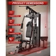 thumbnail image 4 of Garvee Home Gym Equipment Machine, Full Body Workout Machine with 150 LBS Weight Stack, Multifunctional All in One Exercise Station with Preacher Curl Pad, Leg Developer for Strength Training, 4 of 9