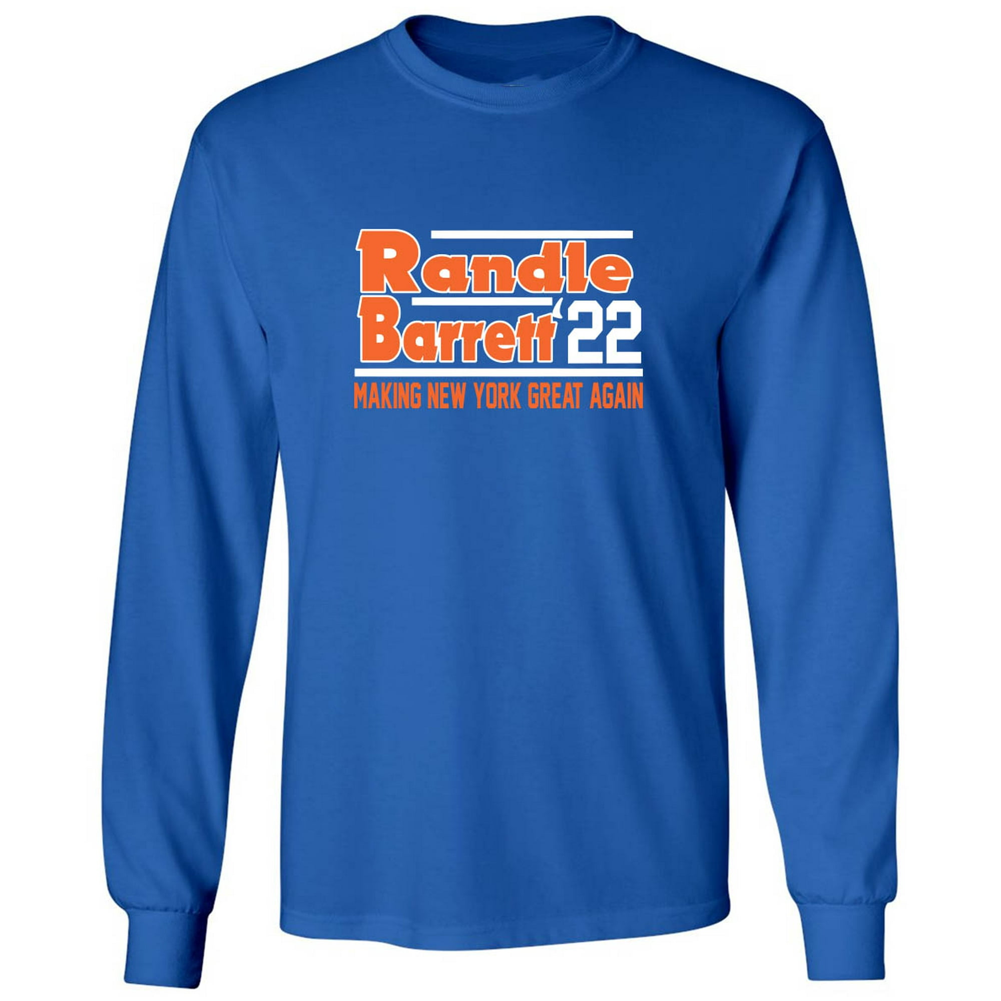 LONG SLEEVE BLUE Knicks Julius Randle RJ Barrett 2022 T-shirt