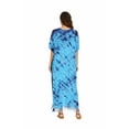 thumbnail image 6 of Beautybatik Blue Women Hippie Tie Dye Caftan Kaftan Loungewear Maxi Plus Size Long Dress 4X, 6 of 6