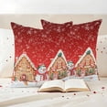 thumbnail image 3 of Christmas Snowman Outdoor Waterproof Pillow Covers, House Snowflake Xmas Candy Decorative Square Throw Pillowcase Sofa Cushion Sham for Patio/Couch/Chair, 18"x18" 2 Pack, 3 of 8