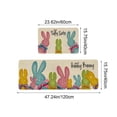 thumbnail image 3 of Vwrxbz Easter Kitchen Mat Set 2 Piece Bunny Egg Design Runner and Small Rug Holiday Entrance Hallway Floor Mat, 3 of 8