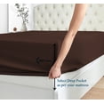 thumbnail image 4 of 400 Thread Count 4 Piece Quality Sheet Set 10 Inch Deep Pocket 100% Egyptian Cotton Color Colclate Stripe Size Queen, 4 of 6