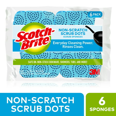 Scotch-Brite Non-Scratch Scrub Dots Scrub Sponge, 6