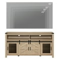 thumbnail image 4 of WAMPAT TV Media Console Stand for 65 Inch TV, Farmhouse Entertainment Center with Sliding Barn Door and Storage Shelves, Wood Television Stand for Living Room, Natural, 4 of 7