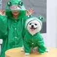 thumbnail image 6 of Warm Dogs Raincoat Waterproof & Quick-Drying Puppy Rain Coat with Hood and Leash Hole Cute Hooded Rain Poncho Gear Clothes for Small Medium Large Dogs (Green,3XL), 6 of 9