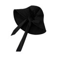 thumbnail image 5 of Ladies Thin‑Fabric Bow‑Knot Drawstring Bucket‑Hat Large Brim Sun‑Shade Portable Casual Vacation Headwear, 5 of 7