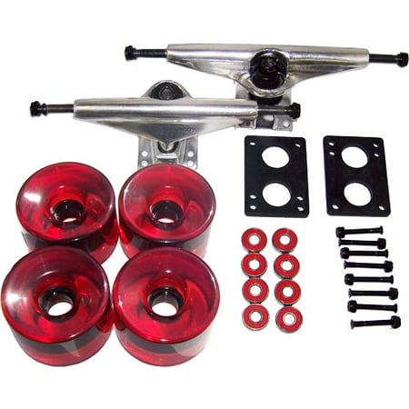 LONGBOARD TRUCKS WHEELS BEARINGS 7.0 Raw, 70mm Trans