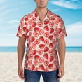 thumbnail image 4 of Haiem Cute Strawberry Printed Hawaiian Shirt for Men - Men’s Casual Beach Summer Shirts - Stretch Fabric with Modern Fit-XX-Large, 4 of 9