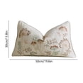 thumbnail image 3 of Rustic Wildflower Embroidered Lumbar Pillow Cover, Fuzzy Yarn Vintage Floral Rectangular Cushion Case for Sofa Bed Bench Chair and Farmhouse Home Decor, 3 of 6