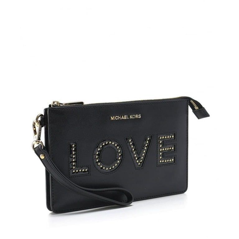 Michael kors black studded best sale wristlet