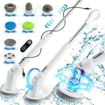 Electric Spin Scrubber,New Bathroom Cleaner, Power Shower Cleaning Brush with Extendable Handle & 6 Brush Heads, Shower Scrubber for Bathtub Tile Grout Kitchen Window and Floor