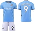 thumbnail image 1 of Sports Fan Jerseys 2425 Manchester City Home Jersey Football Uniform No. 9 Harad 17 Deblaune, 1 of 12