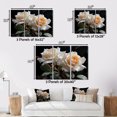 thumbnail image 4 of Designart White Modern black framed wall art, Roses framed wall Art, White Roses love expression I , Roses framed wall art decor, 40x30 inches black frame, 4 of 5