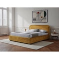 thumbnail image 4 of Omax Decor Chloe Fabric Upholstered Platform Queen Bed in Gold, 4 of 9