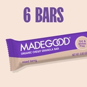 MadeGood Mixed Berry Granola Bars, 6 Healthy Snack Bars, 0.85 oz Each