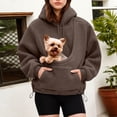 thumbnail image 2 of TGPMGRZ Cat Pouch Hoodie for Women with Pocket Dog Pouch Sweatshirts Pet Carrier Animal Holder Pullover Hoodies, 2 of 5