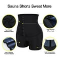 thumbnail image 3 of POP CLOSETS Sauna Sweat Shorts Pants for Women High Waist Thermo Sweat Compression Pants Weight Loss Slimming Shorts, 3 of 7