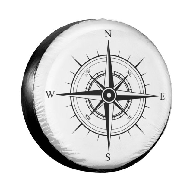 Custom Compass With World Map Spare Wheel Tire Cover for Suzuki Cardinal Points Of Earth Vehicle Accessories 14" 15" 16" 17"