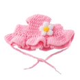 thumbnail image 2 of Sombrero de gato tejido,Sombrero de encaje tejido a mano para mascotas,lindos sombreros,Sombrero de hilo de lana Disfraz divertido Hecho a mano,Gorro de ganchillo Accesorios Ropa Cachorro, 2 of 5