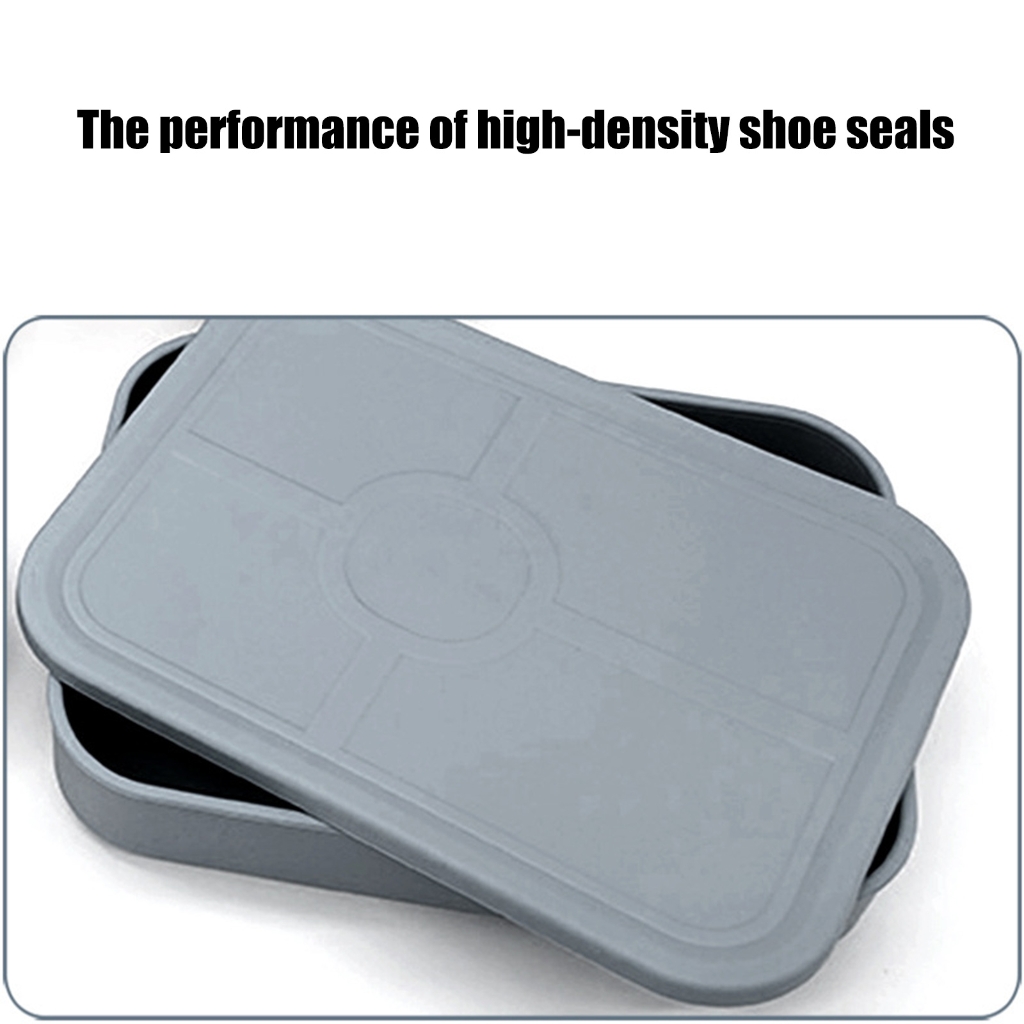 5 Compartment Silicone Lunch Box With Detachable Sauce Container Leak proof Microwave Safe Bentos Box For Office School