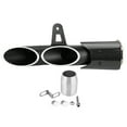 thumbnail image 1 of Refit Universal Glossy Black 51mm Motorcycle Slip On Exhaust Rear Pipe Tailpipe, 1 of 9