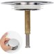 thumbnail image 1 of Bath Stopper, 70 Mm, With Double Seal, Height Adjustable, Universal Bath Stopper, Sink Valve, Hardened Brass With Chrome Finish, 1 of 5