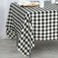 thumbnail image 3 of Efavormart 70" Square Black & White Checkered Wholesale Gingham Polyester Linen Picnic Restaurant Dinner Tablecloth, 3 of 9