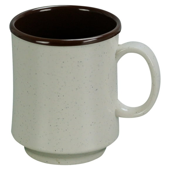 Yanco SS-908 Sesame Two-Tone Coffee/Tea Mug 8 oz Capacity 3.75"" Height 3"" Diameter Melamine Pack of 48